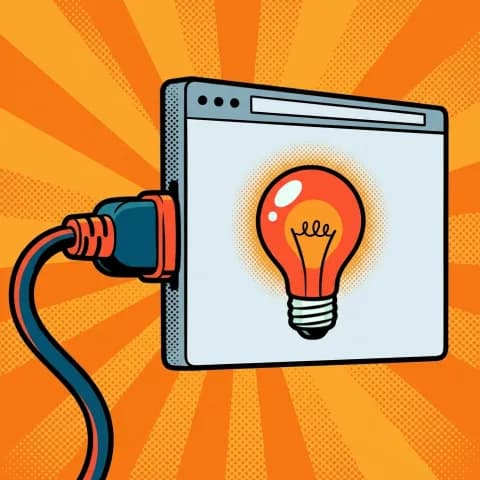 A plug connecting into a web browser window